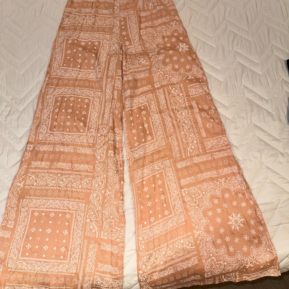 Women's Patterned Wide-Leg Pants